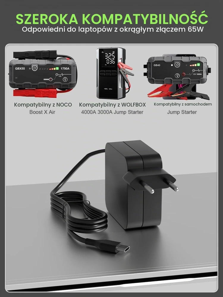 PowerPortnerLink USB-C įkroviklis automobilių paleidikliams 65 W PowerPortnerLink-65W