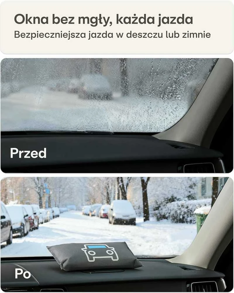 Sausintuvas Praknu automobilio drėgmės surinkimo pagalvėlė 500g su indikatoriumi ir neslystančiu kilimėliu