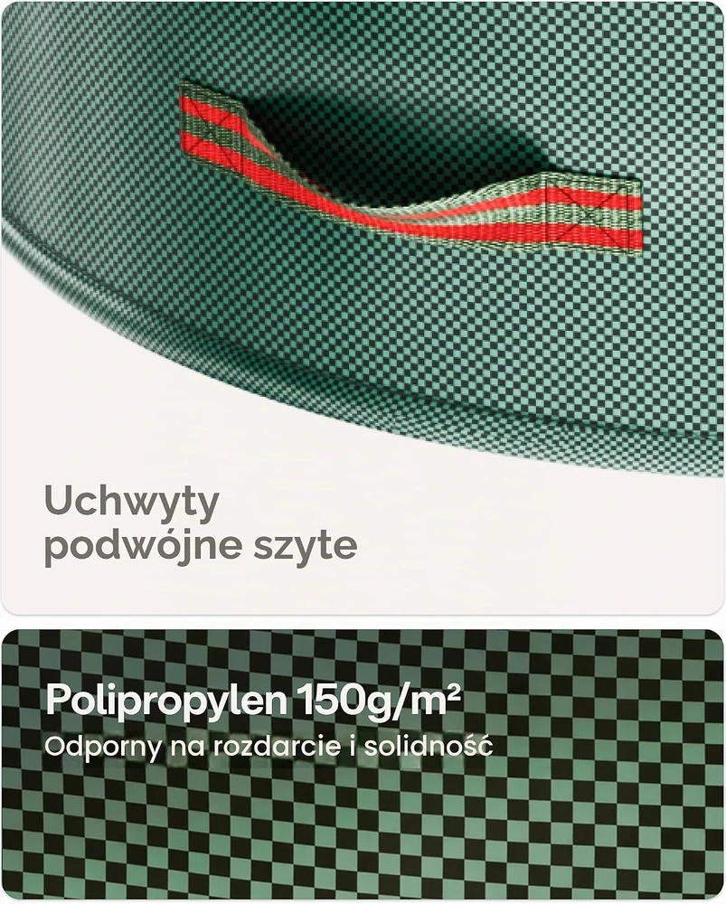 Praknu daugkartiniai sodo atliekų maišai su dangčiu ir rankenomis, 2 x 500 l