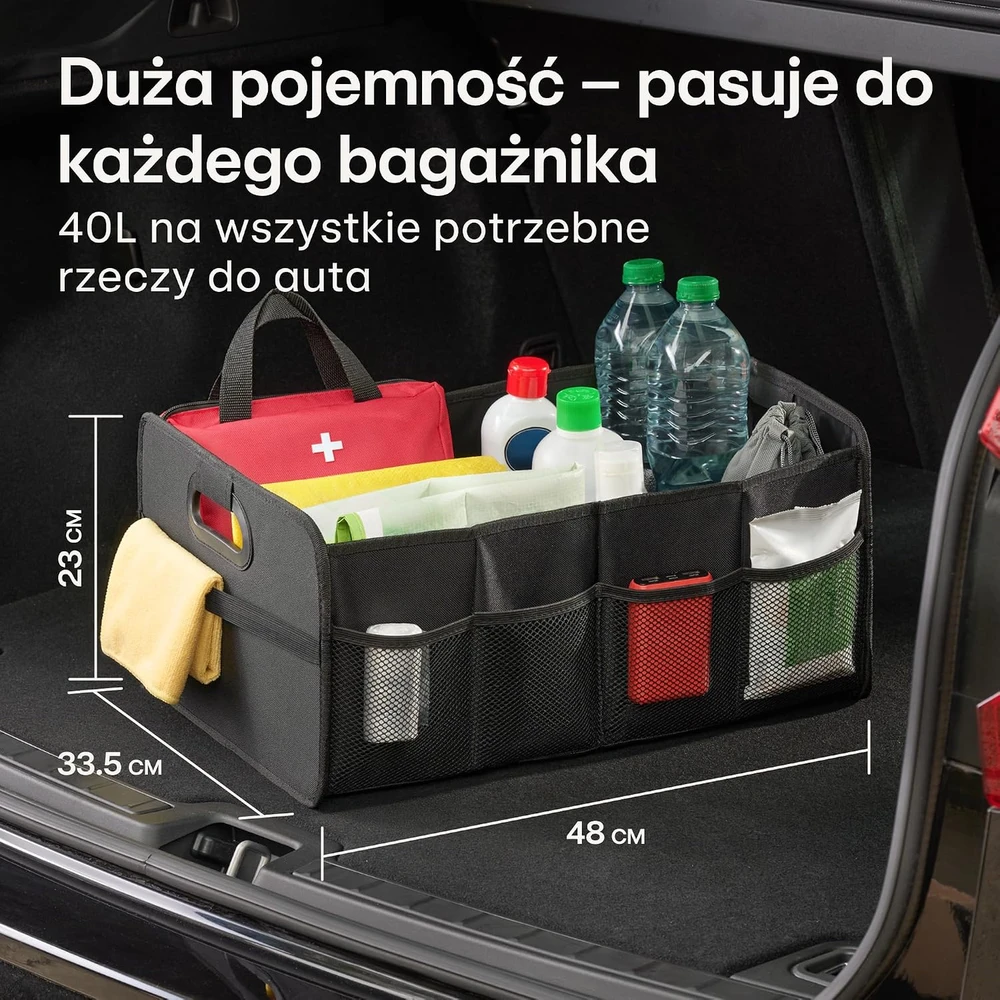Praknu sulankstomas automobilio bagažinės organizatorius 40 l, 3 skyriai, 7770631