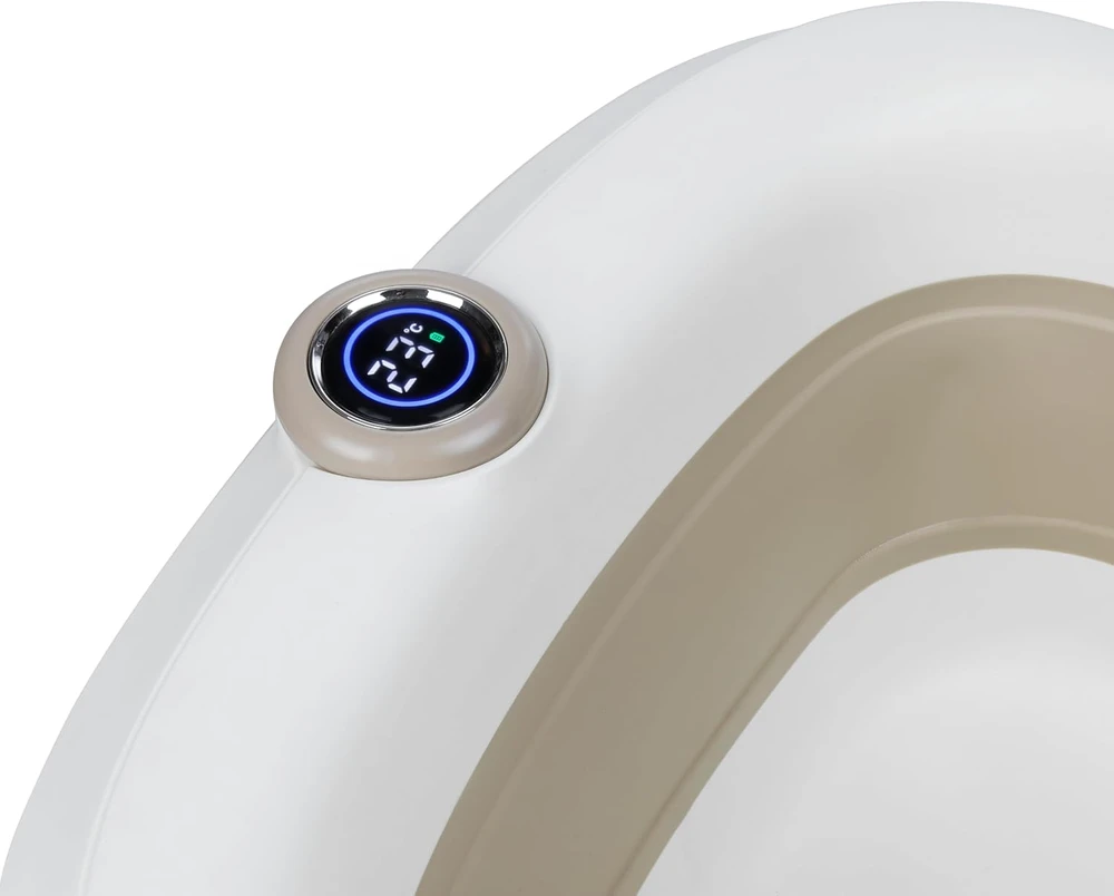 Primabobo sulankstoma kūdikio vonelė LUX su LCD termometru ir maudymo gultuku 6013_BEIGE_6609