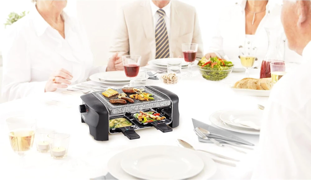 Princess akmens raclette grilis 600 W, 4 asmenims, juodas, 01.162810.01.001