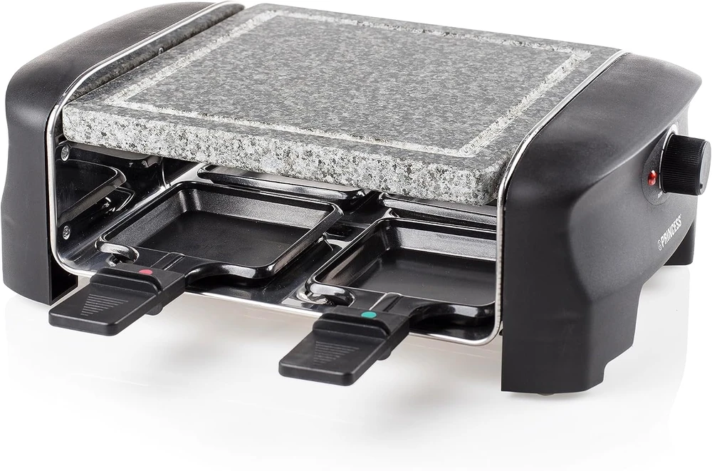 Princess akmens raclette grilis 600 W, 4 asmenims, juodas, 01.162810.01.001