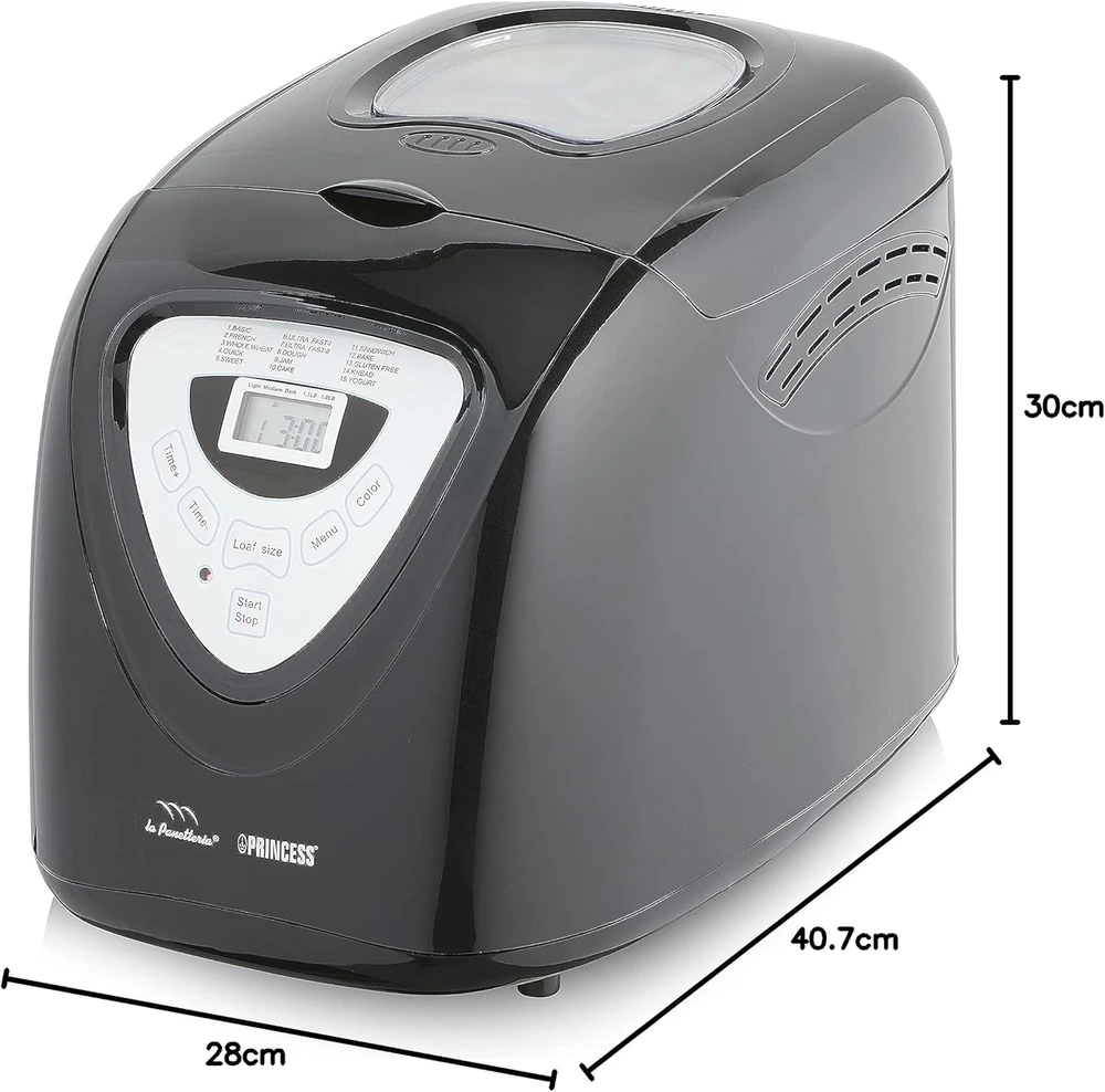 Duonkepė Princess duonos kepimo aparatas 600 W, 15 programų, neprilimpanti forma, 152009