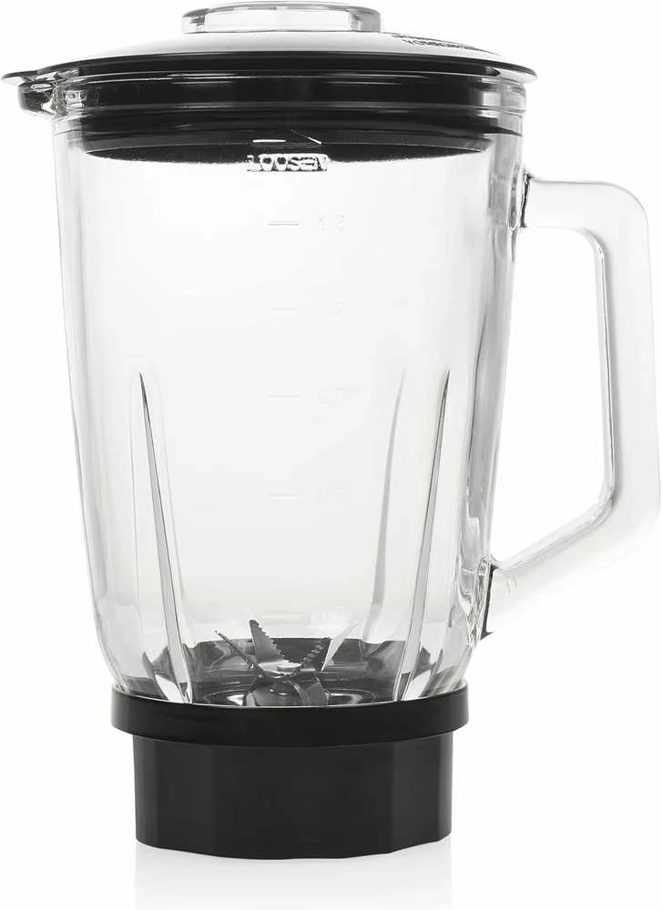 Princess stacionarus blenderis, 1000 W, 1,5 l stiklinis ąsotis, 4 greičiai, juodas, nerūdijantis plienas