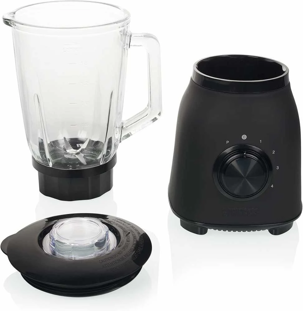 Princess stacionarus blenderis, 1000 W, 1,5 l stiklinis ąsotis, 4 greičiai, juodas, nerūdijantis plienas