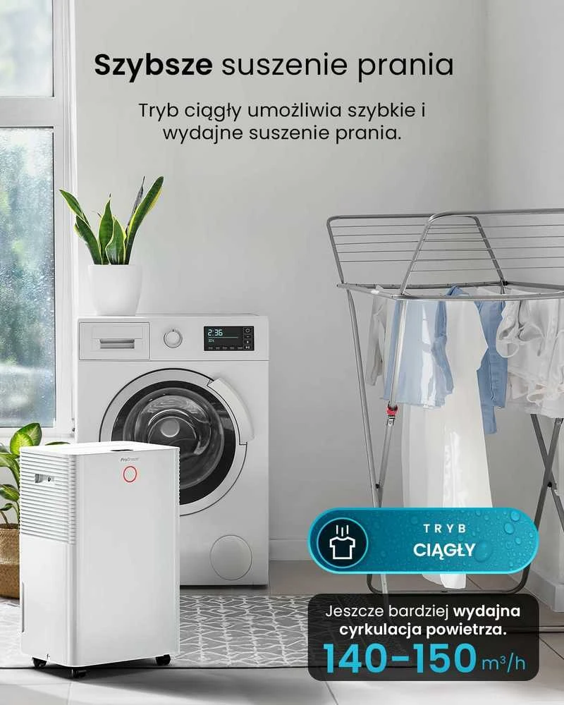 Pro Breeze išmanus kompresorinis oro sausintuvas 20 l/para su 4 l bakeliu PB-D-24-WF