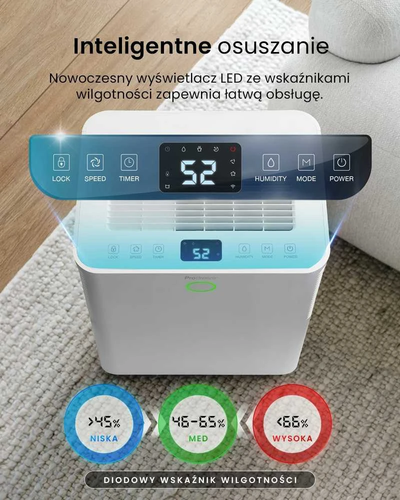 Pro Breeze išmanus kompresorinis oro sausintuvas 20 l/para su 4 l bakeliu PB-D-24-WF