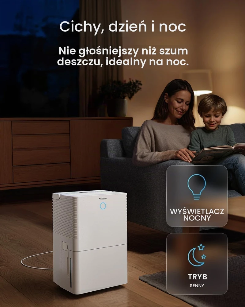 Pro Breeze oro sausintuvas 40 l per parą su Wi-Fi ir drėgmės jutikliu PB-D-32W-W