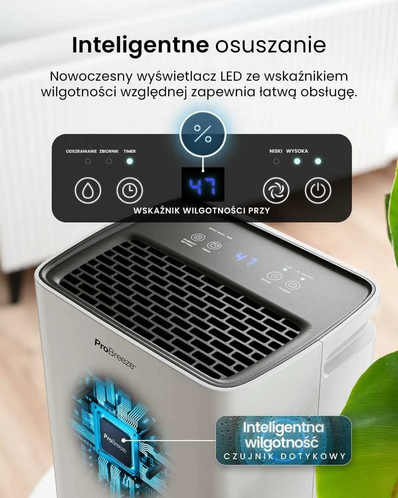 Pro Breeze PB-D-27 kompresorinis oro sausintuvas 12 l/24 h, 2 l bakelis, baltas