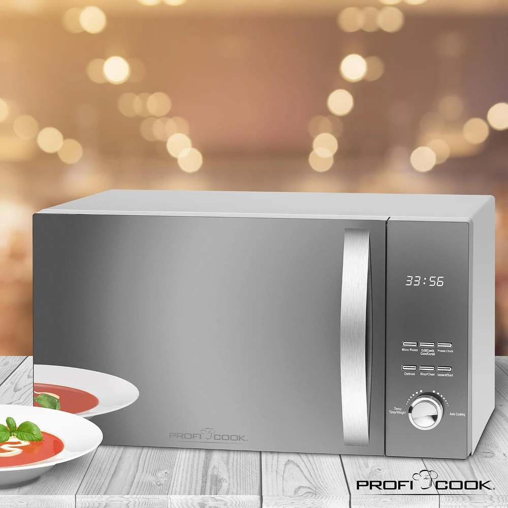 Profi Cook mikrobangų krosnelė 23 l, 220 W, nerūdijančiojo plieno PC-MWG 1176 H