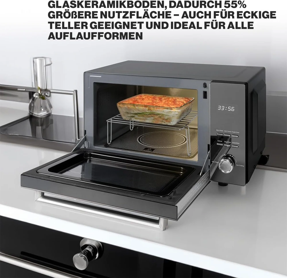 Profi Cook mikrobangų krosnelė su griliu 23 l, 800 W, PC-MWG 1204