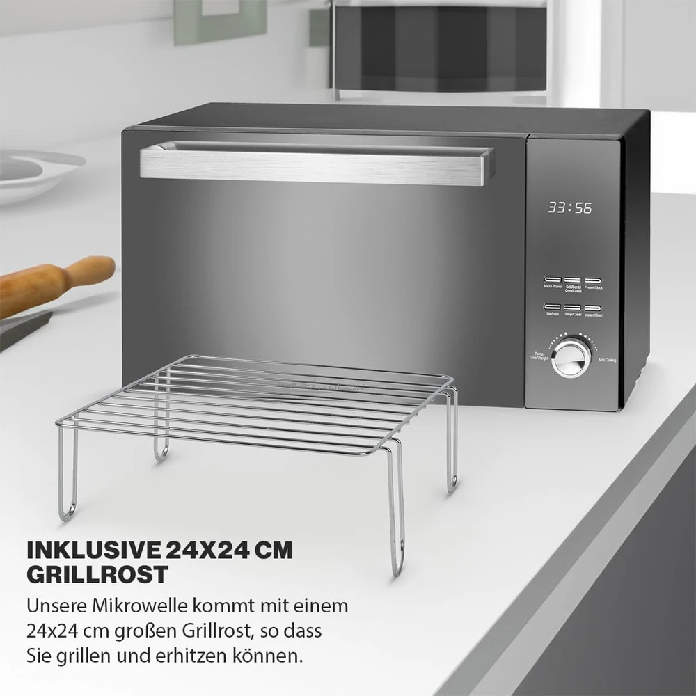 Profi Cook mikrobangų krosnelė su griliu 23 l, 800 W, PC-MWG 1204
