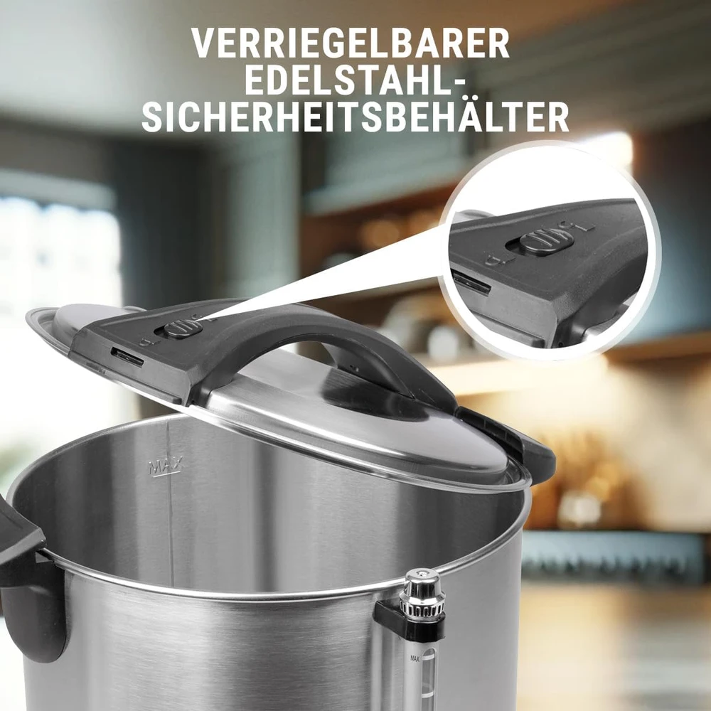 Virdulys Profi Cook ProfiCook karštų gėrimų dozatorius 7 l, 1500 W, nerūdijančiojo plieno, 501196