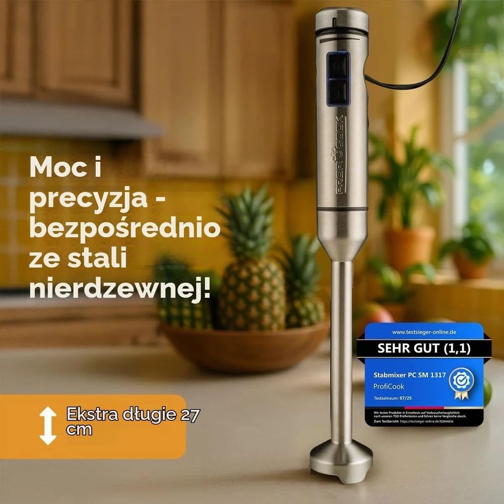Profi Cook ProfiCook rankinis trintuvas 1000 W su 4 ašmenimis ir ledo smulkinimo funkcija PC SM 1317