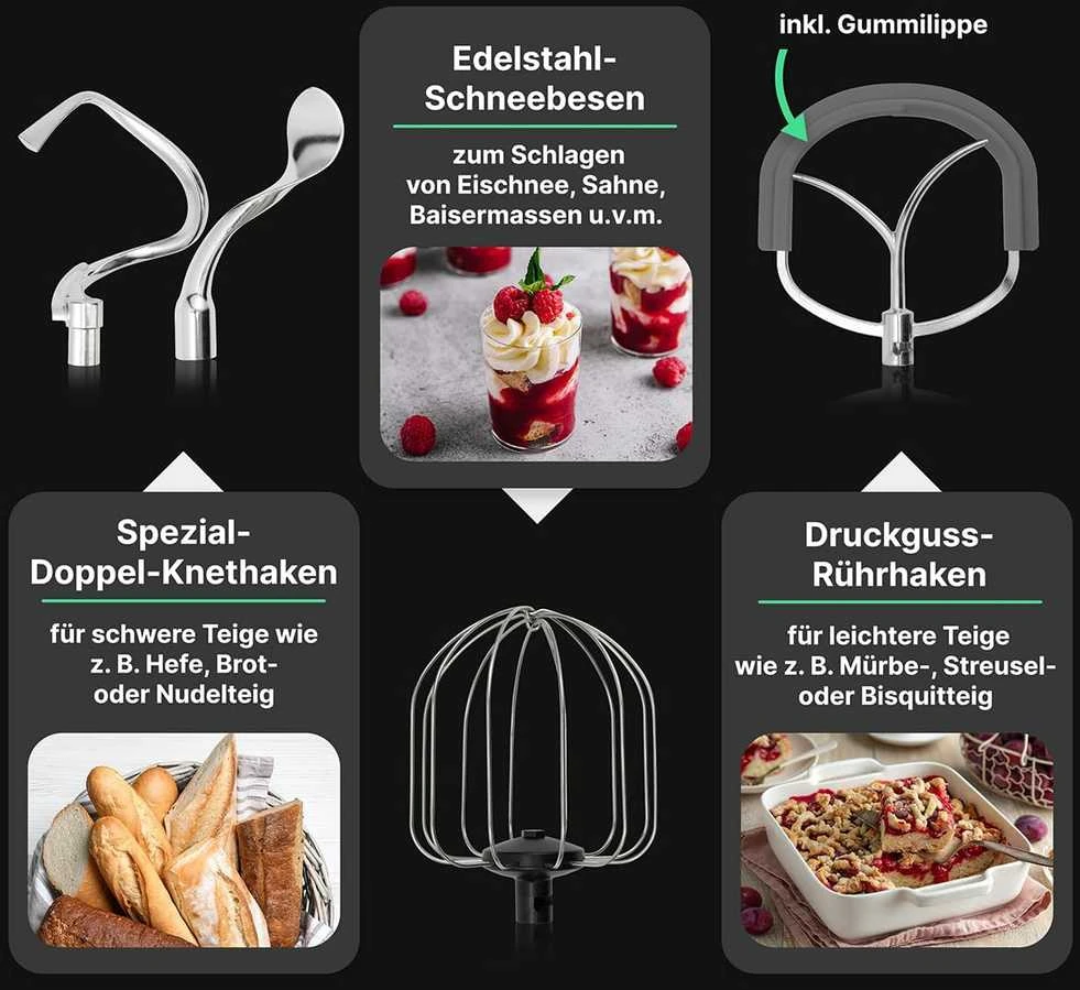 Profi Cook ProfiCook virtuvinis kombainas su 12 l nerūdijančio plieno dubeniu, 2500 W, PC-KM 1254