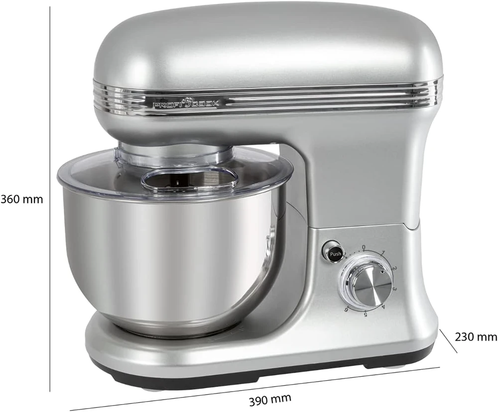 Profi Cook ProfiCook virtuvinis kombainas tešlai minkyti, 1200 W, su 5 l dubeniu ir virtuvinėmis svarstyklėmis, PC-KM1222W