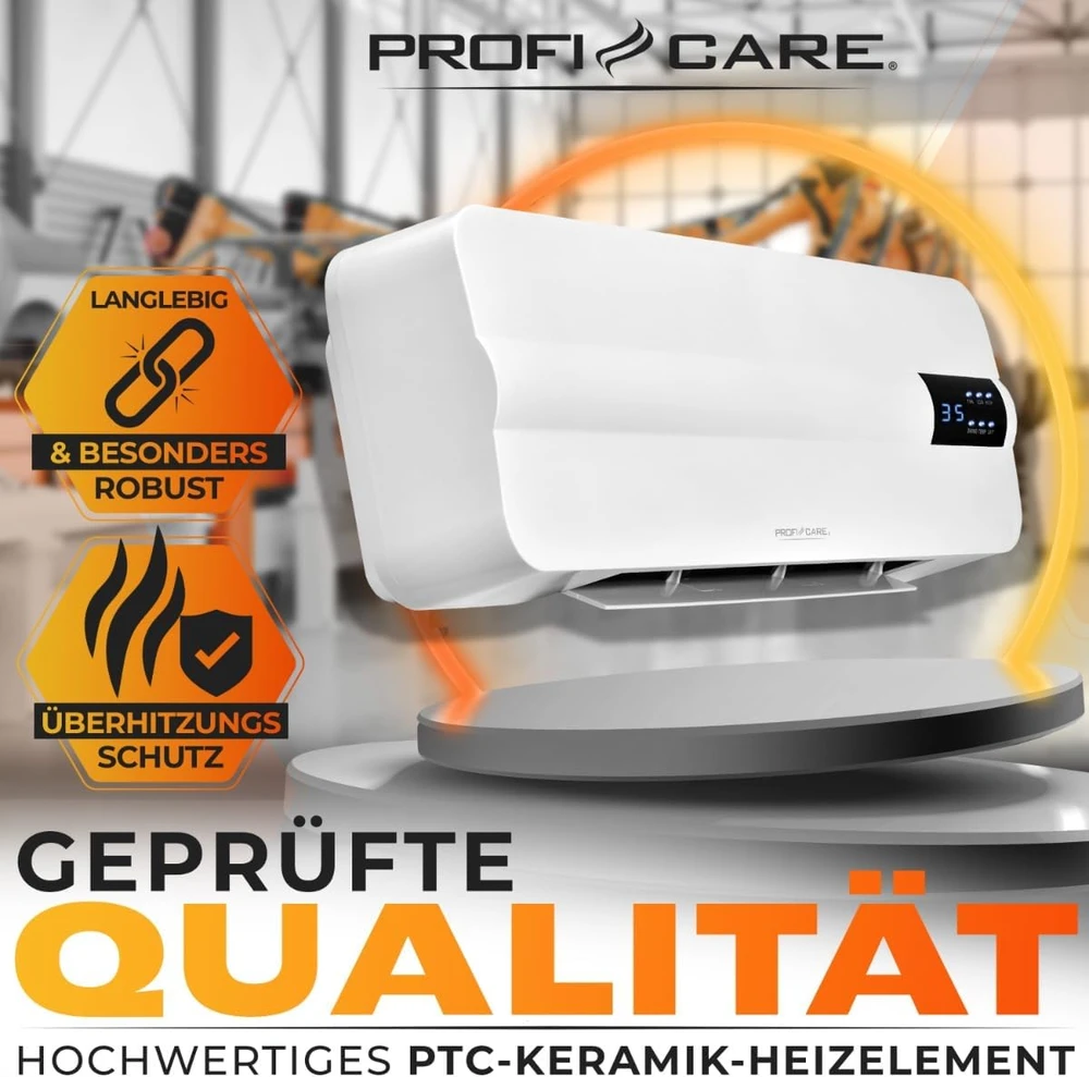 Proficare keraminis sieninis šildytuvas, 2000 W, iki 60 m², PC-HL 3116