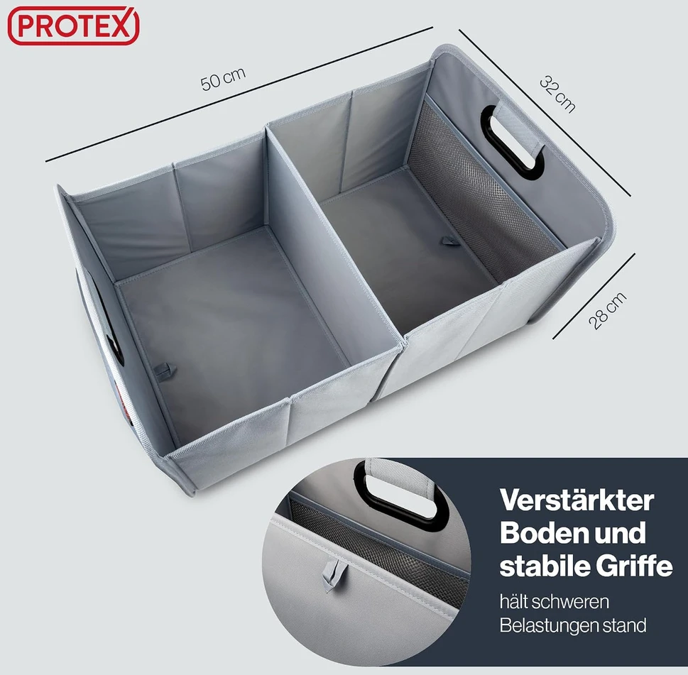 PROTEX automobilio bagažinės organizatorius, sulankstomas, 35 l, 52 × 32 × 23 cm, KTGR