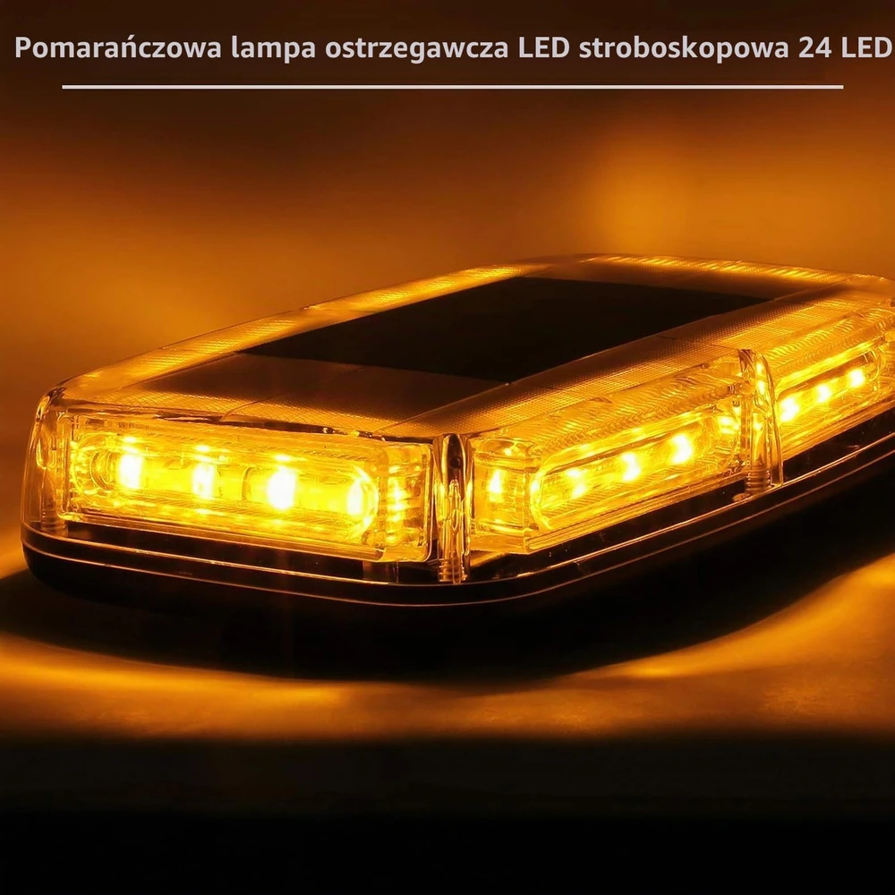PROZOR automobilinis LED įspėjamasis švyturėlis 24 W, 24 LED, 12–24 V, MY231em