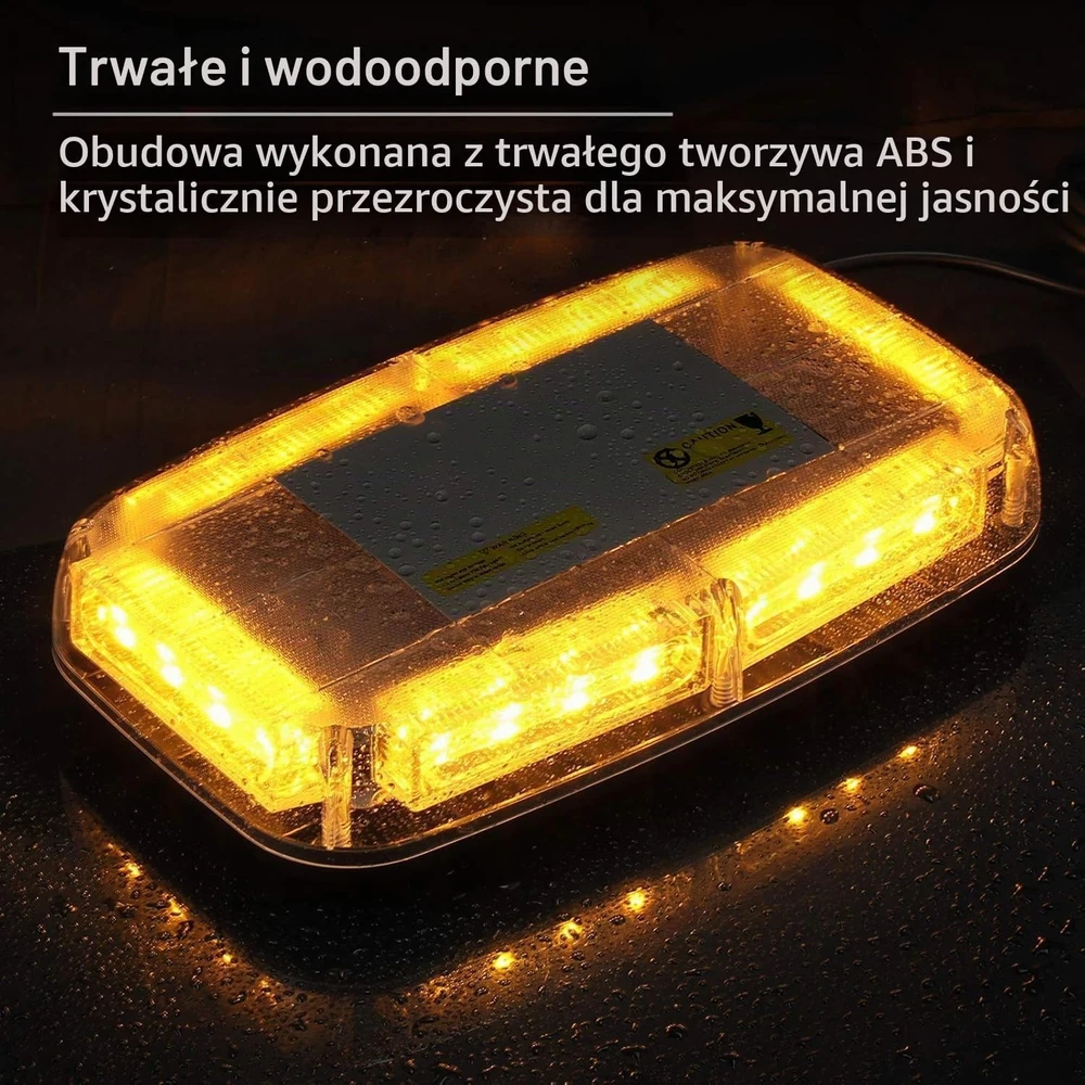 PROZOR automobilinis LED įspėjamasis švyturėlis 24 W, 24 LED, 12–24 V, MY231em