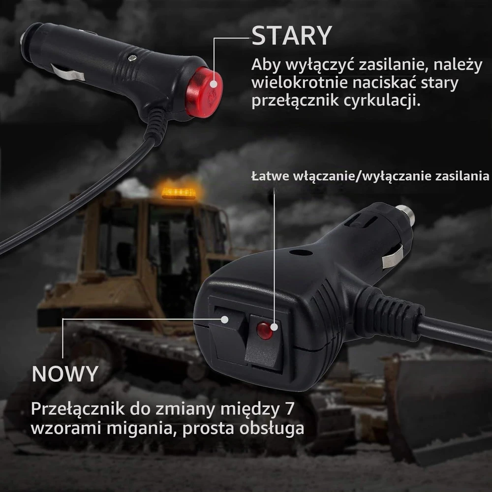 PROZOR automobilinis LED įspėjamasis švyturėlis 24 W, 24 LED, 12–24 V, MY231em
