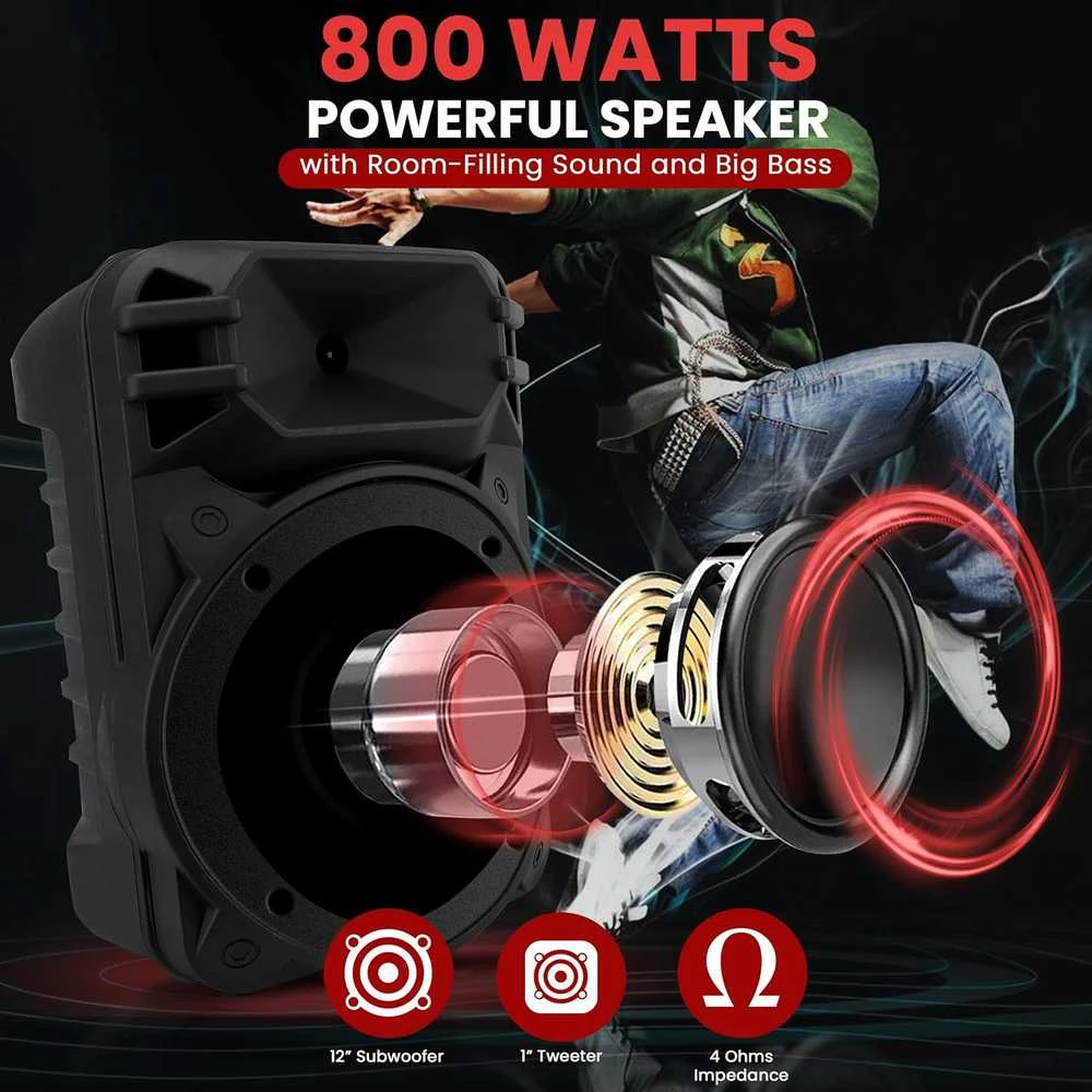 Pyle Bluetooth Garsiakalbis, 800 W