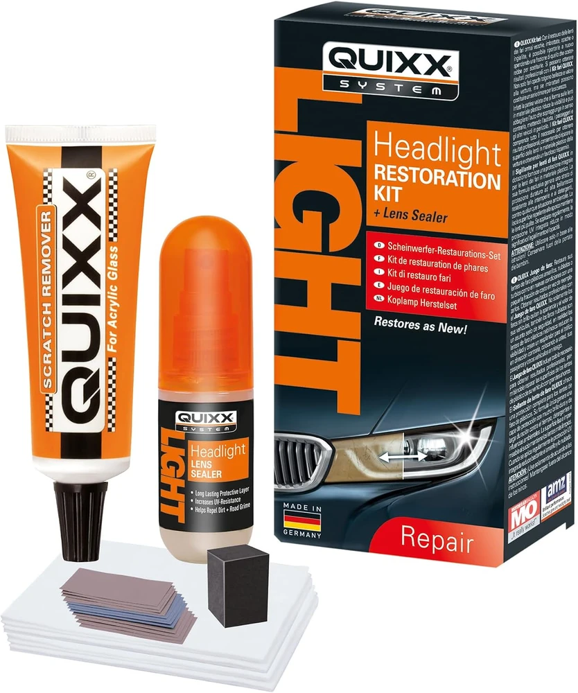 QUIXX priekinių žibintų restauravimo rinkinys su PDT technologija QHRK1