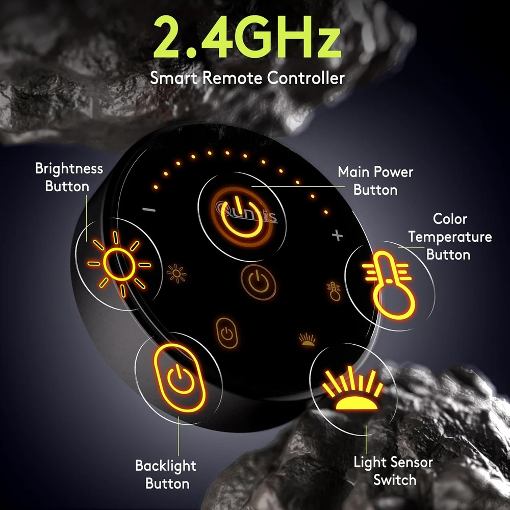Quntis lenkta monitoriaus lempa 66 cm su nuotolinio valdymo pultu LI-HY-0213-GY
