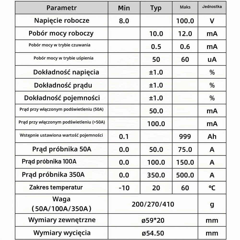 QWORK akumuliatoriaus testeris su voltmetru ir ampermetru 8–80 V, 0–350 A, WD3062