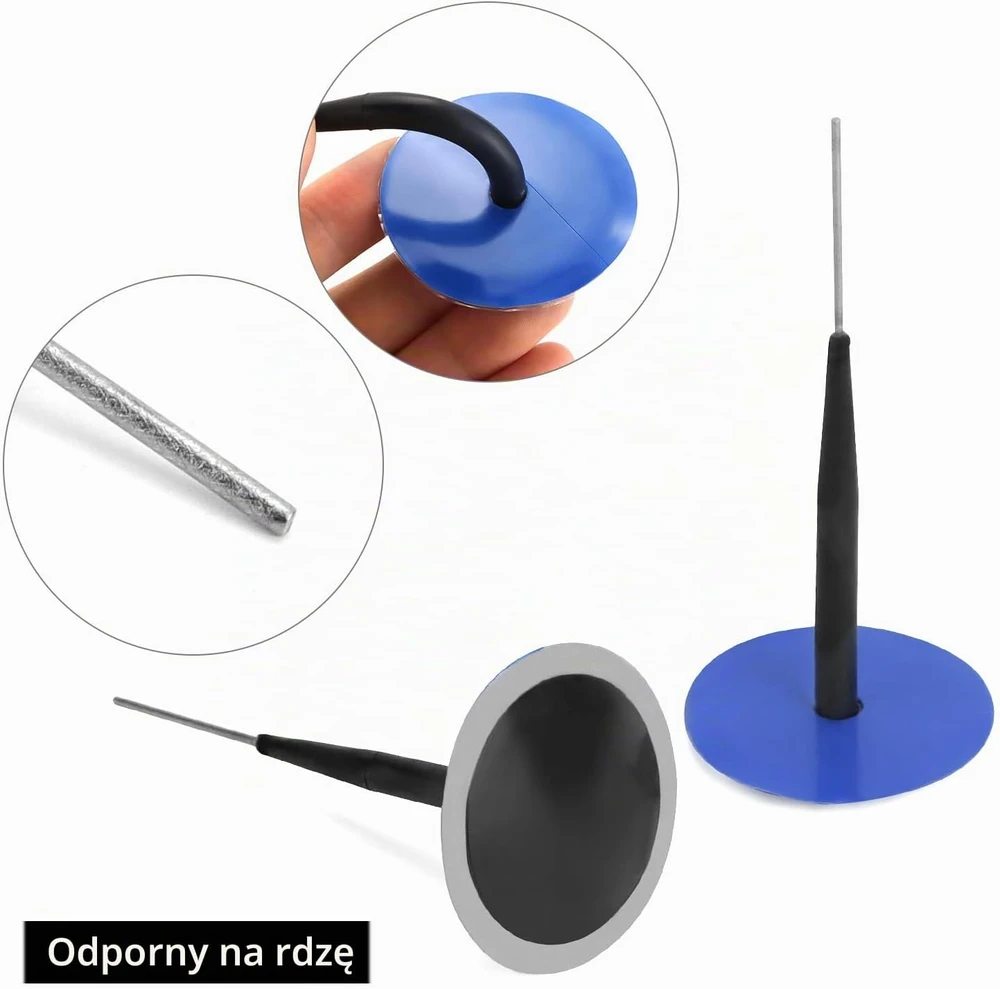 QWORK padangų remonto grybelių rinkinys, 24 vnt., 50 mm lopas, 6 mm kotelis WD41899
