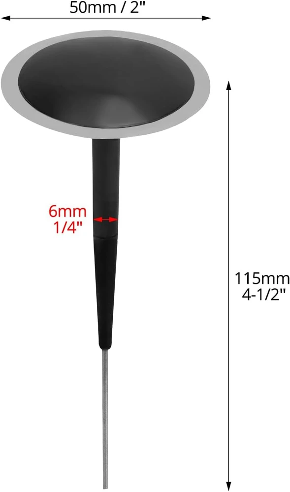 QWORK padangų remonto grybelių rinkinys, 24 vnt., 50 mm lopas, 6 mm kotelis WD41899