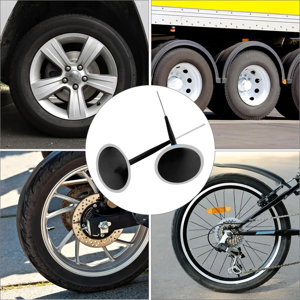 QWORK padangų remonto grybelių rinkinys, 24 vnt., 50 mm lopas, 6 mm kotelis WD41899