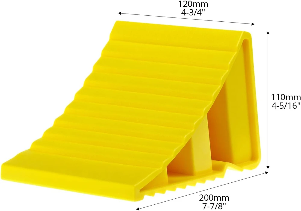 QWORK ratų atraminės kaladėlės priekaboms, 200 x 120 x 110 mm, WD9110