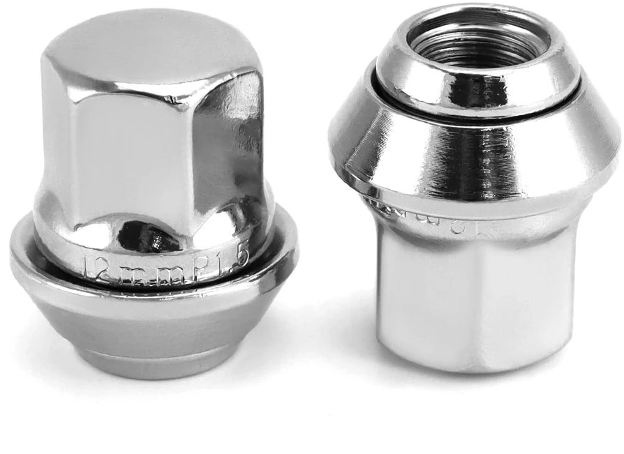 QWORK ratų veržlės M12 x 1.5, 34 mm, chromuotos, 20 vnt., WD41895