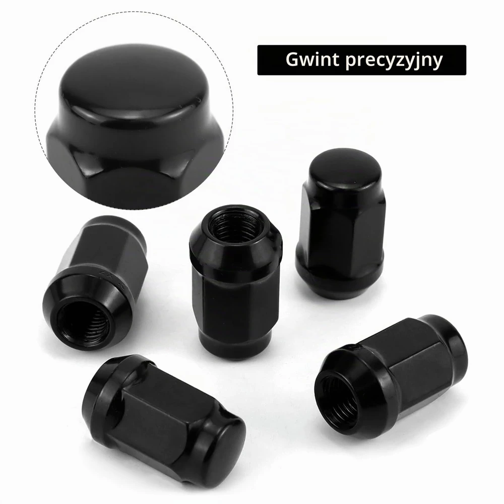QWORK ratų veržlės M12 x 1.5, 34 mm, kūginės 60°, 20 vnt., WD41939