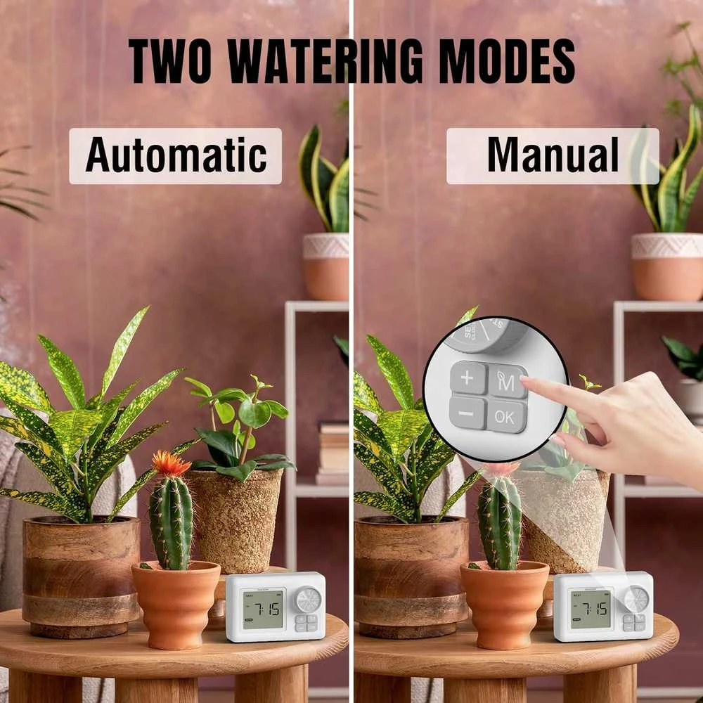 Raddy automatinė laistymo sistema su LCD ekranu, USB maitinimu, 15 vazoninių augalų, WS-6