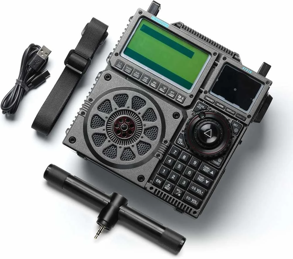 Raddy nešiojamas trumpųjų bangų radijo imtuvas FM AM SW SSB, 5000 mAh akumuliatorius, RF919