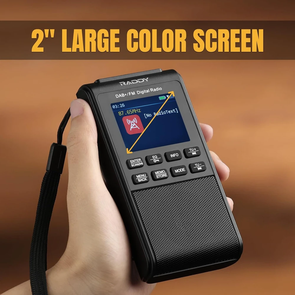 Raddy nešiojamasis DAB/DAB+ ir FM radijas, 5 W, RD939