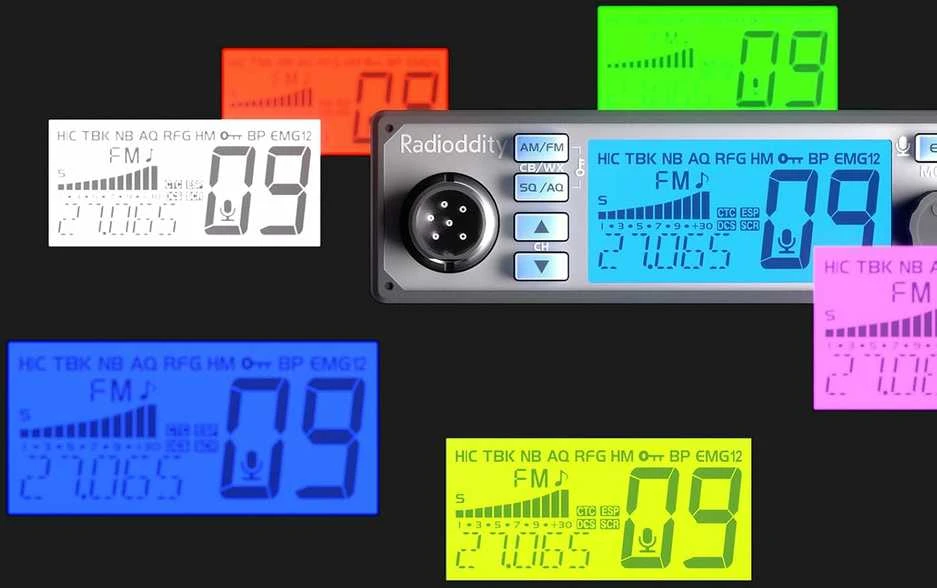 Radioddity CB radijo stotelė, 40 kanalų, AM/FM, 4 W, triukšmo mažinimas, CB-500