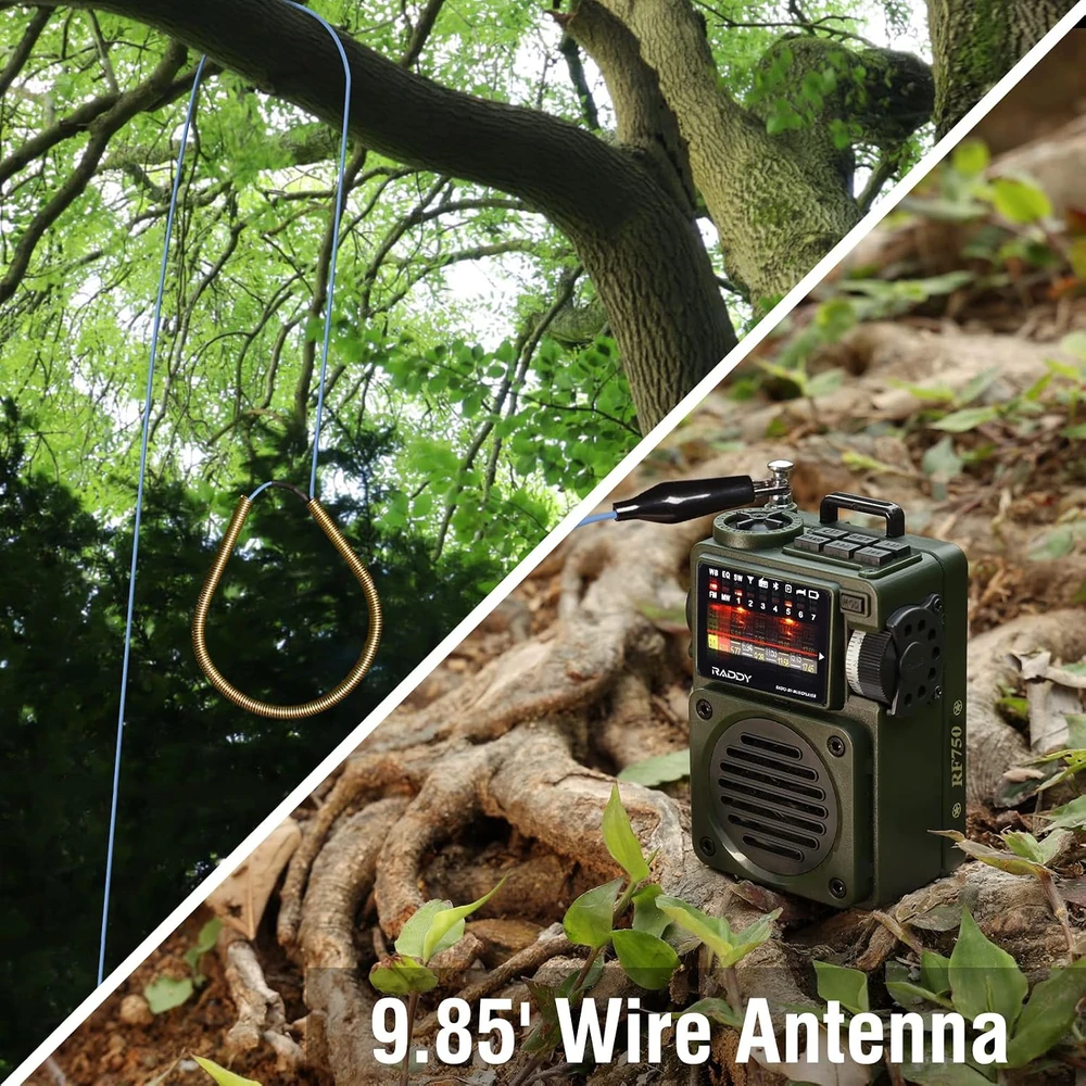 Radioddity nešiojamasis daugiajuostis radijo imtuvas AM/FM/SW su Bluetooth RF750