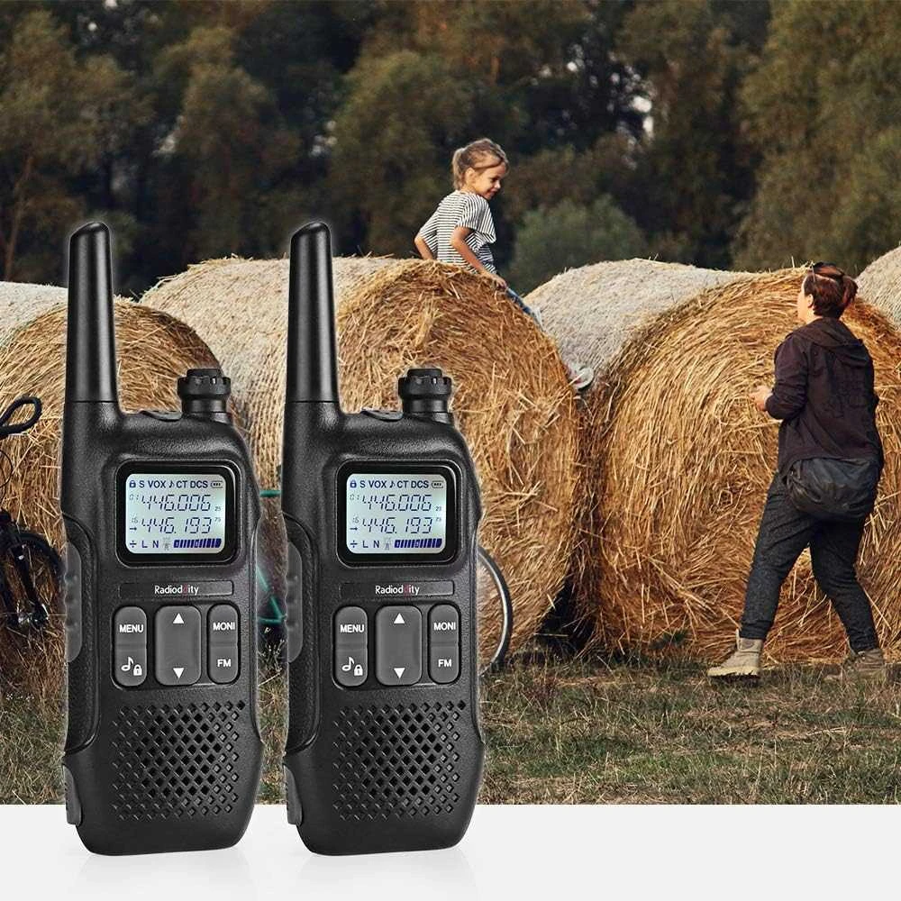 Radioddity radijo stotelės rinkinys su LCD ekranu, PMR446, 16 kanalų, iki 4 km, PR-T1