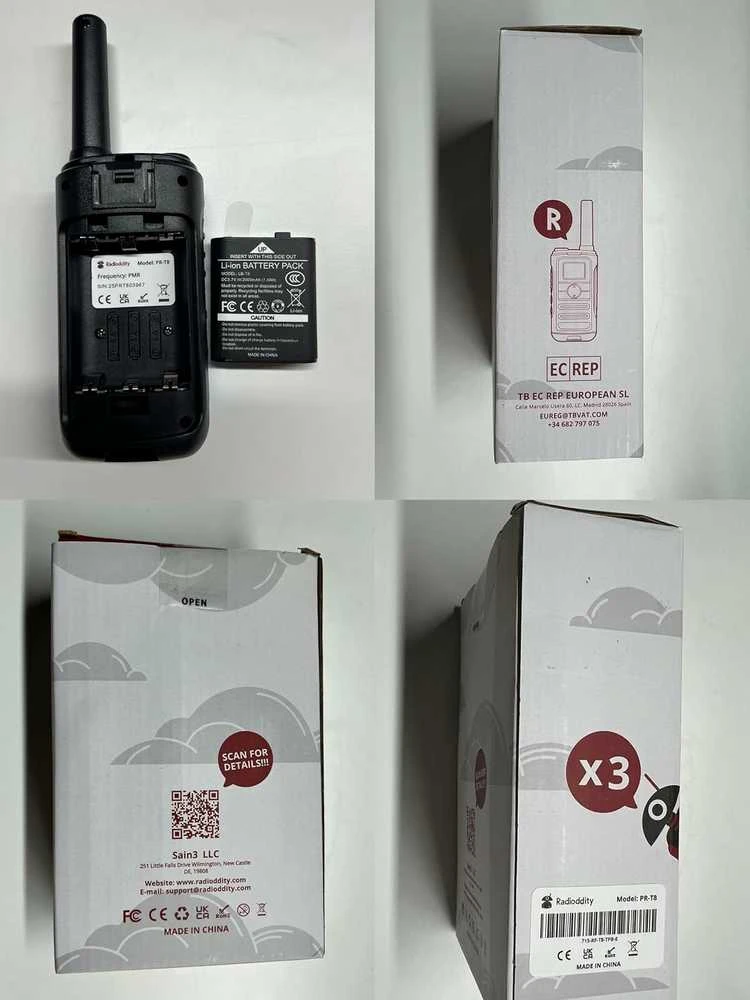 Radioddity vaikų racija PMR446, 16 kanalų, 5 km nuotolis, 2000 mAh baterija, VOX, žalia, PR-T8
