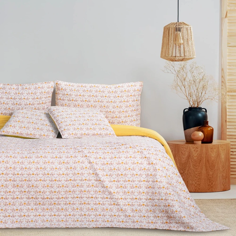 AmeliaHome Lovatiesė 200 × 220 cm, baltos spalvos