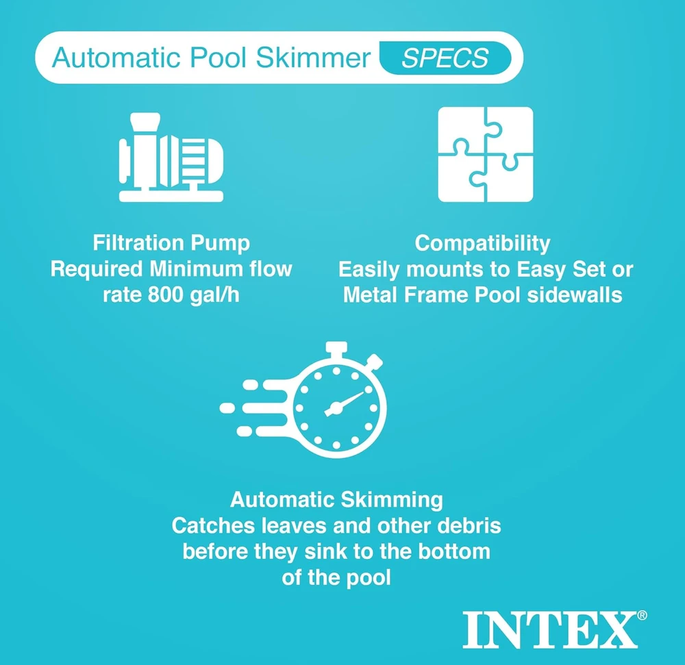 Intex Prie sienos montuojamas baseino paviršiaus separatorius Deluxe