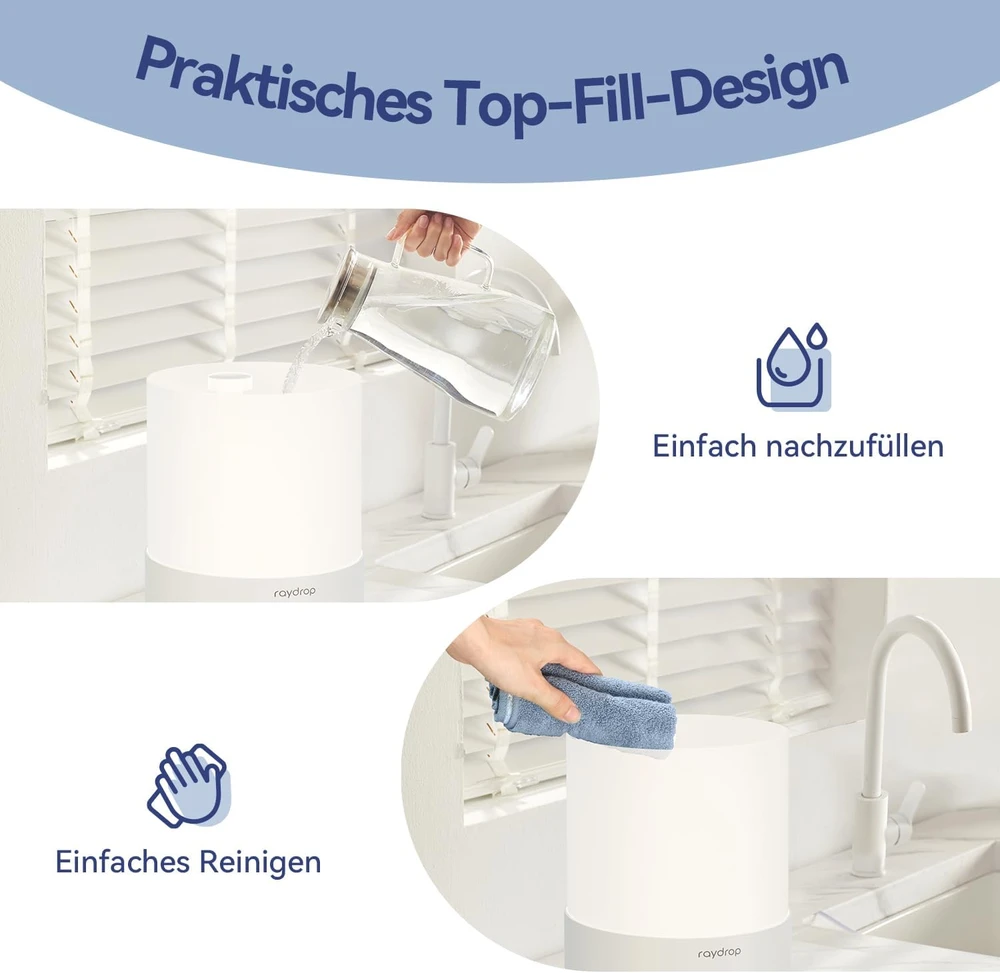 raydrop ultragarsinis oro drėkintuvas su aromato difuzoriumi, 3 l, KC-RD13