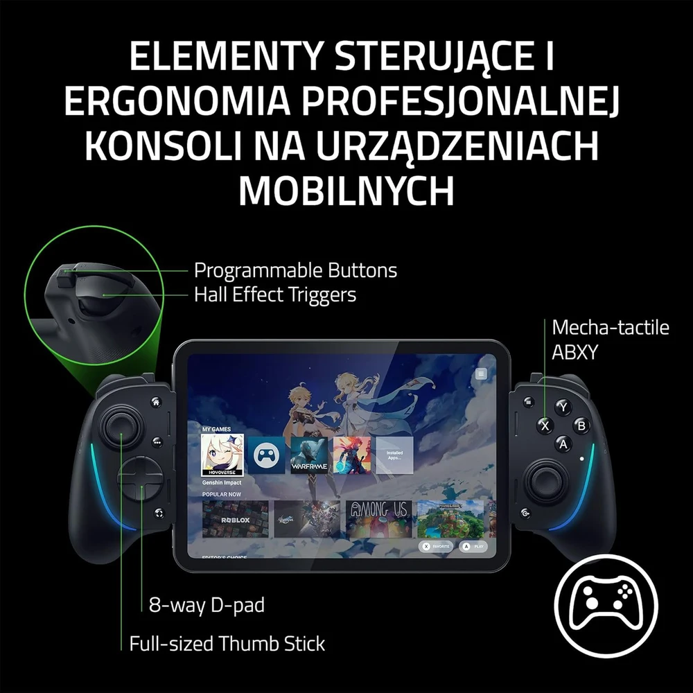 Razer | Žaidimų valdiklis, skirtas Android, iPhone ir iPad Mini | Kishi Ultra