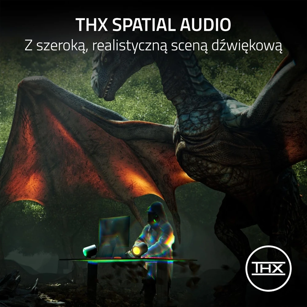 Kompiuterio kolonėlės Razer | Žaidimų garsiakalbiai su laidiniu žemųjų dažnių garsiakalbiu | Nommo V2 - 2.1 | Bluetooth | Juodas