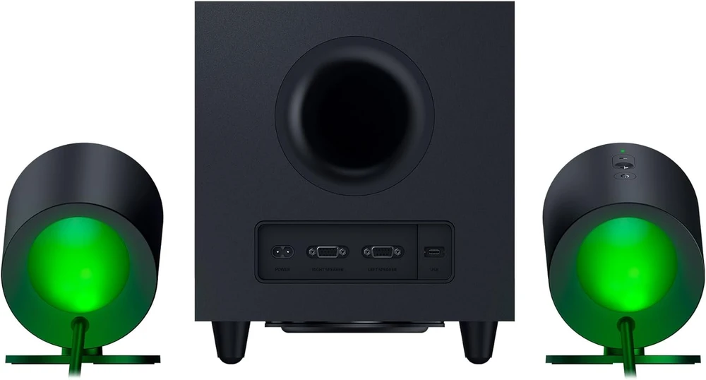 Kompiuterio kolonėlės Razer | Žaidimų garsiakalbiai su laidiniu žemųjų dažnių garsiakalbiu | Nommo V2 - 2.1 | Bluetooth | Juodas
