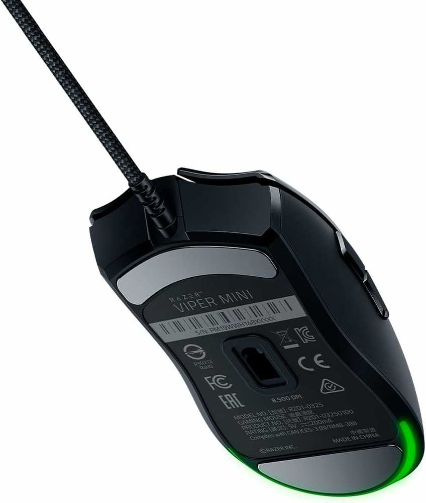 Razer Pelė žaidimams Viper Mini Optinė, RGB LED light, su laidu